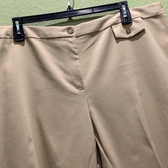 Vince Camuto Slim Fit Cotton Blend Double Weave Pants Khaki Haze - Picture 3 of 5